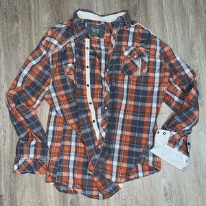 BKE, XXL, relaxed fit, Pearl snap, long sleeve shirt